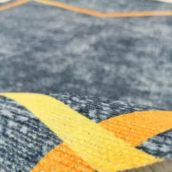 Pyöreät Matot - Zaros (laivastonsininen/kulta) -Pyöreät matot myymälä gr791b1