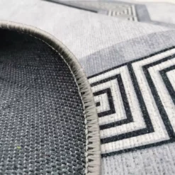 Pyöreät Matot - Olympia (musta/valkoinen) -Pyöreät matot myymälä handes3 4041