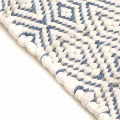 Räsymatto - Falster (sininen) -Pyöreät matot myymälä img 4515 5952