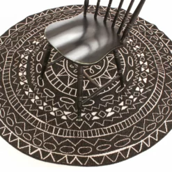 Pyöreät Matot - Brussels Diamond (musta) -Pyöreät matot myymälä img 6523