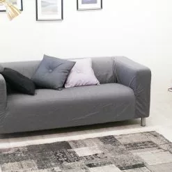 Räsymatto - Bastia (harmaa) -Pyöreät matot myymälä img 7529