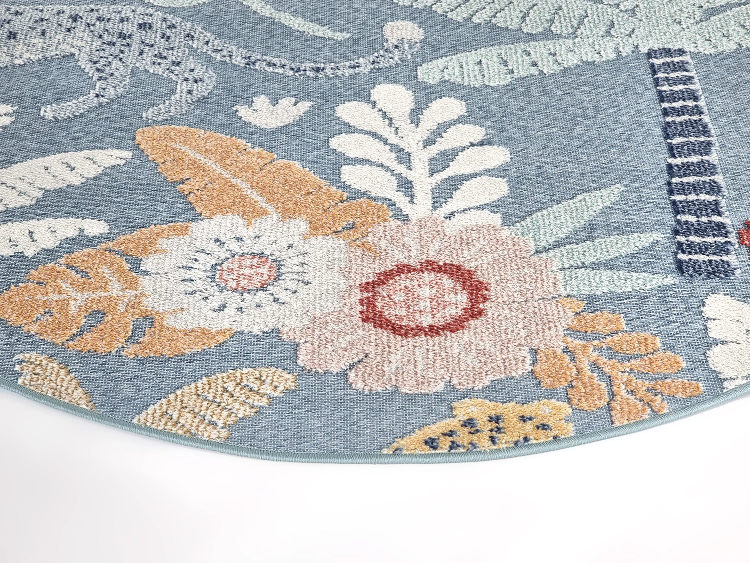 Pyöreä Matot - Indoor/Outdoor Rhodes (sininen/multi) - Image 2