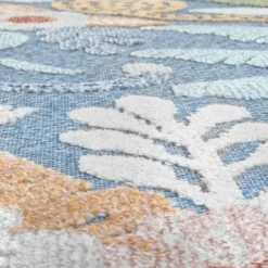 Pyöreä Matot - Indoor/Outdoor Rhodes (sininen/multi) -Pyöreät matot myymälä inout rhodes creamgrey bla multi caprice b0898a lmd matta carpet teppich 03rr