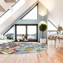 Pyöreät Matot - Misare (sininen/multi) -Pyöreät matot myymälä interi2 21947