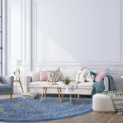 Pyöreät Matot - Vinadio (sininen/kulta) 9 Pyöreät Matot - Vinadio (sininen/kulta) -Pyöreät matot myymälä interior 20 1177361300 1.2 daystar.skd11201.col801