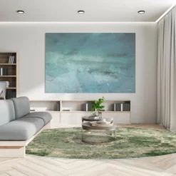 Pyöreät Matot - Taknis (vihreä) -Pyöreät matot myymälä interior 37 fishbone round table bright 1290583024 1.0 soprano skd11130.801 dt30246.110 green