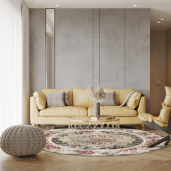 Pyöreät Matot - Javis (punainen/multi) -Pyöreät matot myymälä javisrunda