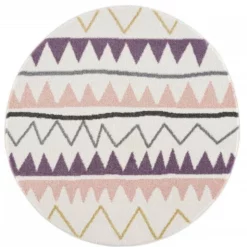 Lastenmatto - Zigzag Pyöreä (multi)