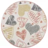 Lastenmatto - Hearts Pyöreä (multi) -Pyöreät matot myymälä kinderteppich anime 9392 multi 120x120 rund