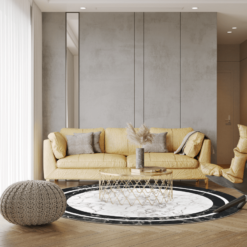 Pyöreät Matot - Amaliada (musta/valkoinen) -Pyöreät matot myymälä liferunda