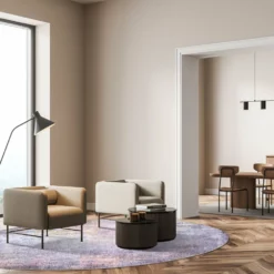 Pyöreät Matot - Tarnos (lila) -Pyöreät matot myymälä lila4a