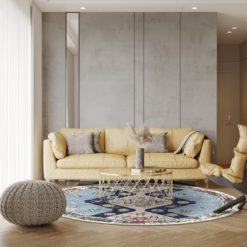 Pyöreät Matot - Mazzarino (sininen/multi) -Pyöreät matot myymälä mazzarinoa