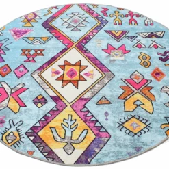 Pyöreät Matot - Misare (sininen/multi) -Pyöreät matot myymälä mi08461new