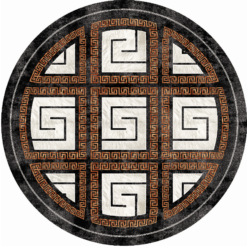 Pyöreät Matot - Milos (musta/valkoinen)