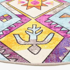 Pyöreät Matot - Misare (sininen/multi) -Pyöreät matot myymälä misare1 90217