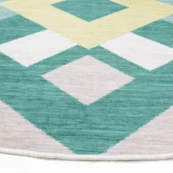 Pyöreät Matot - Temara (sininen/multi) -Pyöreät matot myymälä mob5661