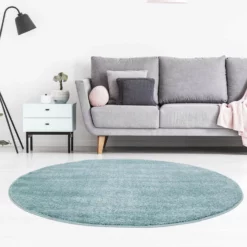 Pyöreä Matot - Moda (sininen) -Pyöreät matot myymälä moda 2081 blue rund raum