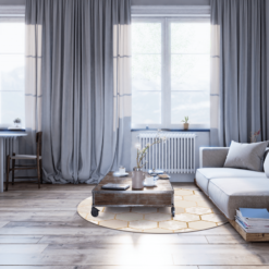 Pyöreät Matot - Morino (beige/valkoinen/kulta) -Pyöreät matot myymälä morinorunda