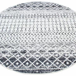 Pyöreät Matot - Ovada (musta/valkoinen) -Pyöreät matot myymälä others4