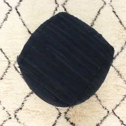 Rahi - San Fransisco (musta) -Pyöreät matot myymälä puffarbeniourain 10896