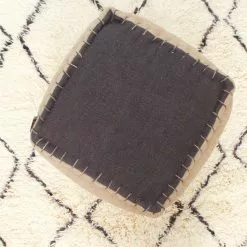 Rahi - Juutti Top (musta) -Pyöreät matot myymälä puffarbeniourain 11026