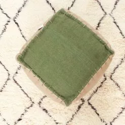 Rahi - Juutti Top (vihreä) -Pyöreät matot myymälä puffarbeniourain 11072