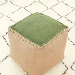 Rahi - Juutti Top (vihreä) -Pyöreät matot myymälä puffarbeniourain 11073