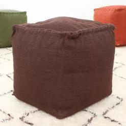 Rahi - Juutti (ruskea) -Pyöreät matot myymälä puffarbeniourain 11095