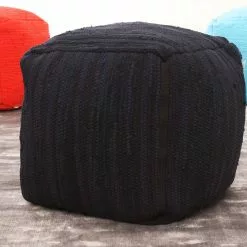 Rahi - San Fransisco (musta) -Pyöreät matot myymälä puffarjodpuhr 10880