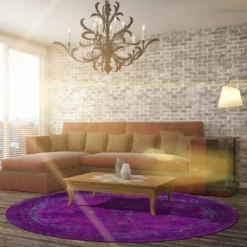 Pyöreät Matot - Gombalia (vaaleanpunainen) -Pyöreät matot myymälä room1 24 gombalia