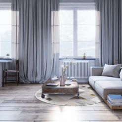 Pyöreät Matot - Samos (harmaa /multi) -Pyöreät matot myymälä samosrunda