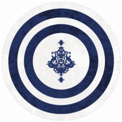 Pyöreät Matot - Soros (sininen/valkoinen)