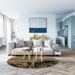 Pyöreät Matot - Tizzano (kulta/multi) -Pyöreät matot myymälä tizzano3runda