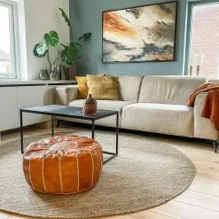 Rahi - Marokkolainen Rahi (vaaleanruskea) -Pyöreät matot myymälä xxwoondingendhurrybeige3 10898