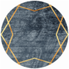 Pyöreät Matot - Zaros (laivastonsininen/kulta) -Pyöreät matot myymälä zarosrund
