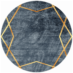 Pyöreät Matot - Zaros (laivastonsininen/kulta)